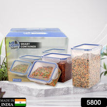 5800 Classics Rectangular Plastic Airtight Food Storage Containers With Leak Proof Locking Lid Storage Container Set Of 3 Pc( Approx Capacity 500ml1000ml1500ml Transparent)