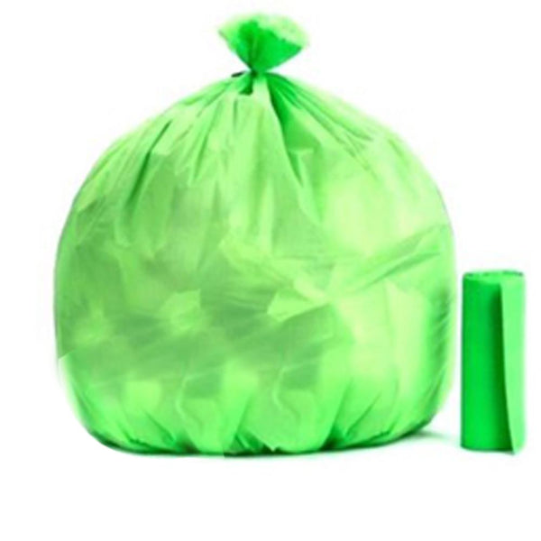 Green Compostable Corn Starch Garbage Bags (17 x 19) – Eco-Friendly, Biodegradable Trash Bags