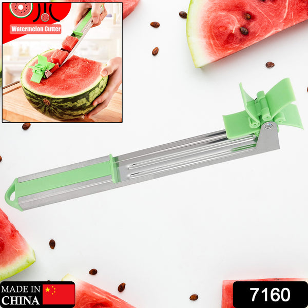 Stainless Steel Watermelon Cutter – Easy-to-Use, Washable Windmill Slicer