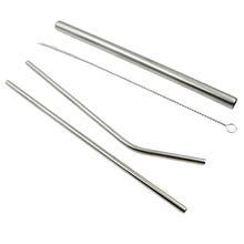 Reusable Stainless Steel Straws Set – Eco-Friendly with Travel Case & Cleaning Brush (4 Straws)