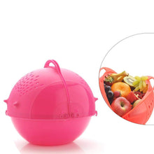 Plastic Revolving Multi-Functional Wash Basket – Ideal for Rice, Vegetables, and Fruits (Multi-Color)