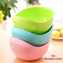 Virgin Rice Bowl with Durable Plastic Strainer - Vegetable & Fruit Washing Bowl