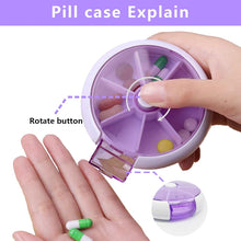 Pill Box Medicine Dispenser – 7-Day Weekly Organizer with 7 Grids, Cute Portable Fruit Style, Seal Rotation Medicine Box (1 Pc)