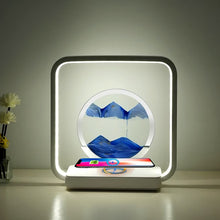 3D Wireless Charging LED Lamp – USB Quicksand Painting Light for Bedroom Decor