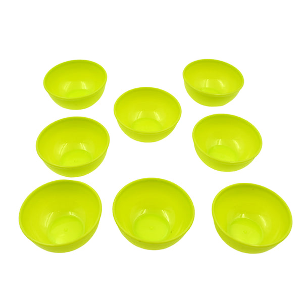 5557 Multipurpose Small Round Plastic Bowl  Katori Microwave Safe Reusable Lightweight Bowl Dishwasher Safe Chutney Bowl (8 Pcs Set)