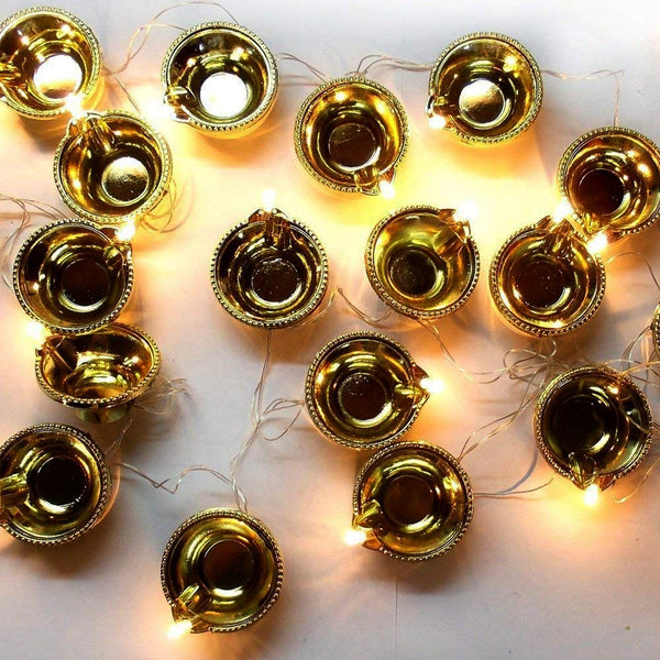 Led Diya Series Light Fairy Lights For Diwali Decoration (16 Diya)