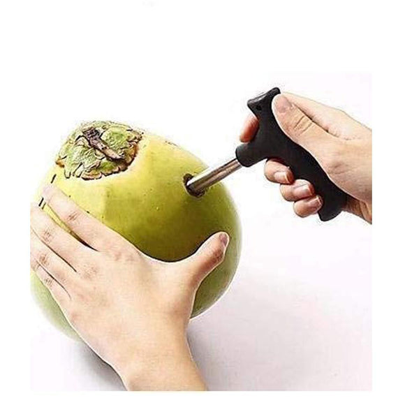 Premium Stainless Steel Coconut Opener Tool with Comfortable Grip