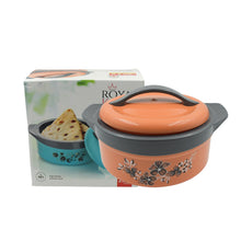 Casserole Box for Food Serving – Steel Insulated Hot Pot with Floral Design (Approx 2500 ml)