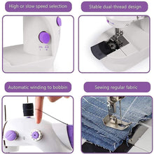 Mini Electric Sewing Machine – Portable with Extension Table & Foot Pedal for Tailoring