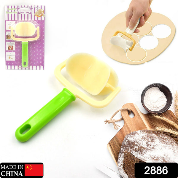 Plastic Round Roller Cutter – Cake Ball Tongs & Molds, Puri Cutter for Baking (1 Pc, Mix Color)