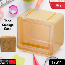 Storage Box with Transparent Lid – Durable Plastic Tape Storage Container for Office Use