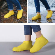 Non-slip Silicone Rain Boot Shoe Cover – Reusable, Anti-skid, Waterproof, Foldable (Extra Large Size, Yellow, 1 Pair)