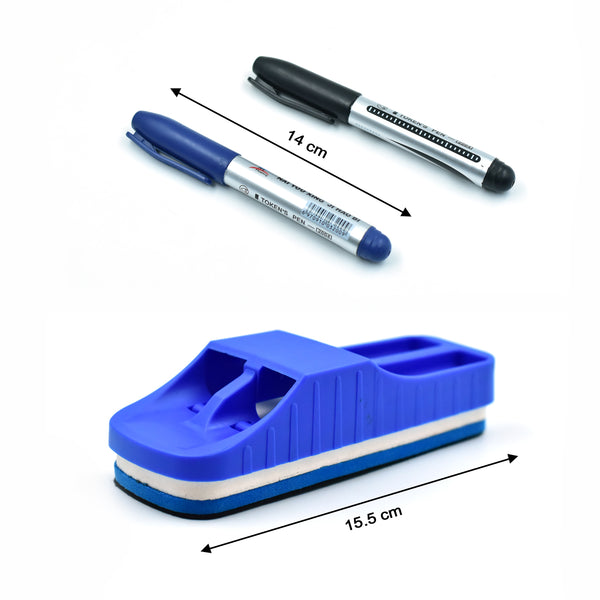 Duster, Ruler, and Marker Set – Essential Study Tools for Teachers and Students (Schools and Colleges)