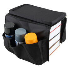 Sofa Armrest Hanging Storage Bag – Organizer for Magazines, iPad, and Books (Black) Wukusy
