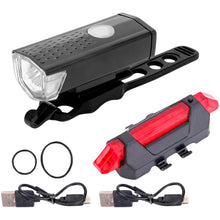 Combo of Bicycle LED USB Rechargeable Headlight & Tail Light (2 Pc Set)