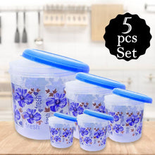 Plastic Transparent Airtight Container Set – 5 Sizes (3000ml, 2000ml, 1000ml, 750ml, 500ml)