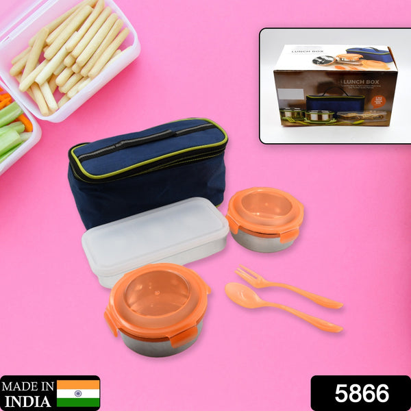 Airtight  Leak Proof Stainless Steel Container Multi Compartment Lunch Box Carry To All Type Lunch In Lunch Box  Premium Quality Lunch Box Ideal For Office  School Kids  Travelling Ideal (3 Different Lunch Box)