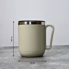 8137 Ganesh Premium Stainless Steel Coffee Mug With Heat Resistant Mug Lid. Approx 400ml Mug.