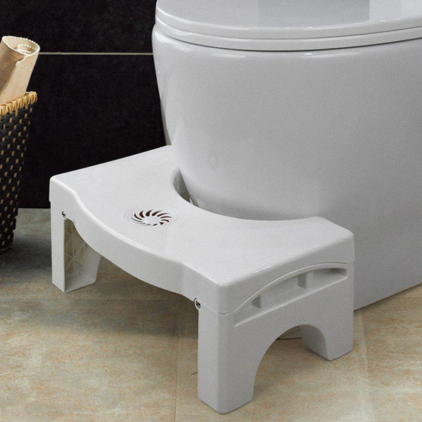 Plastic Non-Slip Folding Toilet Squat Stool – White Color