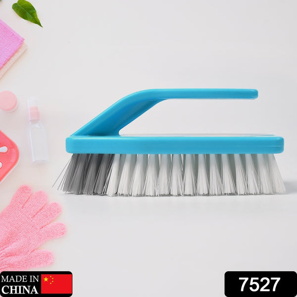 7527 Multipurpose Durable Cleaning Brush With Handle For Clothes Laundry Floor Tiles At Home Kitchen Sink Wet And Dry Wash Cloth Spotting Washing Scrubbing Brush.