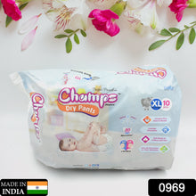 Champs Soft and Dry Baby Diaper Pants (XL, 10 Pcs) - High Absorbency