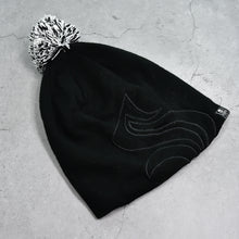 6341 Mens And Womens Skull Slouchy Winter Woolen Knitted Black Inside Fur Beanie Cap.