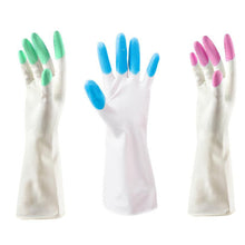 Elbow-Length Reusable Latex PVC Cleaning Gloves – Durable & Multipurpose