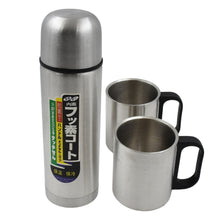 Double Wall Stainless Steel Thermos Flask 500ml – Vacuum Insulated Gift Set with Two Cups, Hot & Cold, Corporate Diwali Gift (3 Pcs Set)