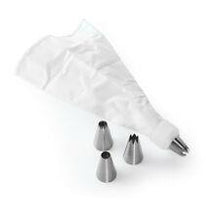 Cake Decorating Nozzle Set with Piping Bag – Stainless Steel for Cream & Frosting