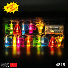 4815 Decoratives Plastic Happy Birthday 13 Led Letter Battery Operated String Lights Outdoor String Lights (Multicolour)