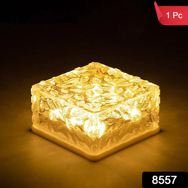 Solar Ice Cube Garden Light – Outdoor Decorative LED Warm Light for Walkways & Parties