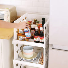 4-Layer Stackable Multifunctional Storage Cart - Foldable Drawer Shelf for Kitchen, Pantry, Closet, Bedroom & Bathroom (1 Pc)