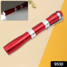 9530 Portable Mini Torch  Flashlight Led Powerful High Lumens Pen Light With Clip Portable Pocket Compact Torch For Emergency Aa Battery Operated (1 Pc  Battery Not Included)