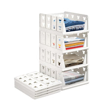 4-Layer Stackable Multifunctional Storage Cart - Foldable Drawer Shelf for Kitchen, Pantry, Closet, Bedroom & Bathroom (1 Pc)