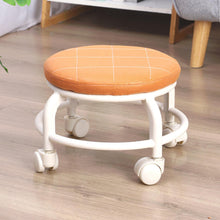 Roller Seat Stool – Low Height Rolling Stool with Pulleys for Garage, Home & Library