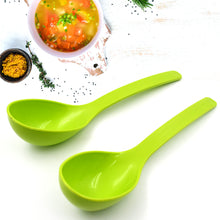 5724 Plastic Spoon Kitchen Multipurpose Serving Ladle For Frying Serving Turner Curry Ladle Serving Rice Spoon Used While Eating And Serving Food Stuffs Etc (2 Pcs Set  10 Inch )