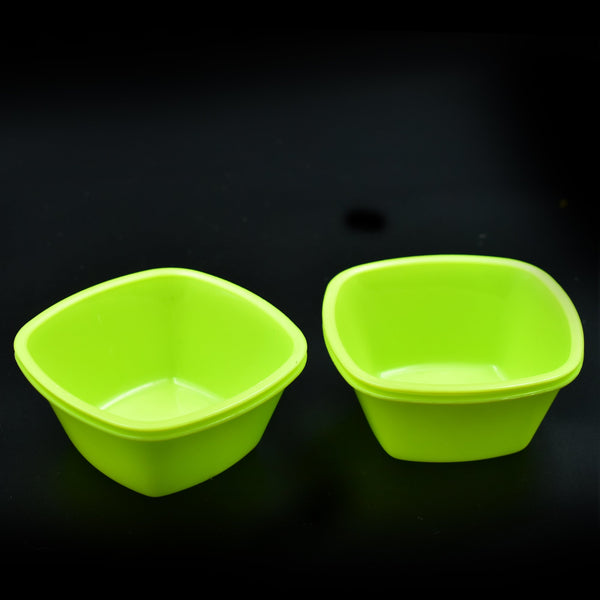 Square Plastic Bowl For Serving Food (Pack Of 4)