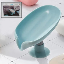 Leaf-Shape Self-Draining Soap Dish with Suction Cup – Ideal for Shower, Bathroom & Kitchen