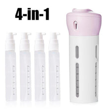 4-in-1 Travel Dispenser Bottle Set - Refillable Cosmetic Containers for Travel