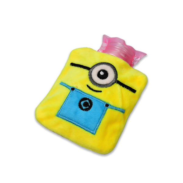 6506 Minions Small Hot Water Bag With Cover For Pain Relief Neck Shoulder Pain And Hand Feet Warmer Menstrual Cramps.