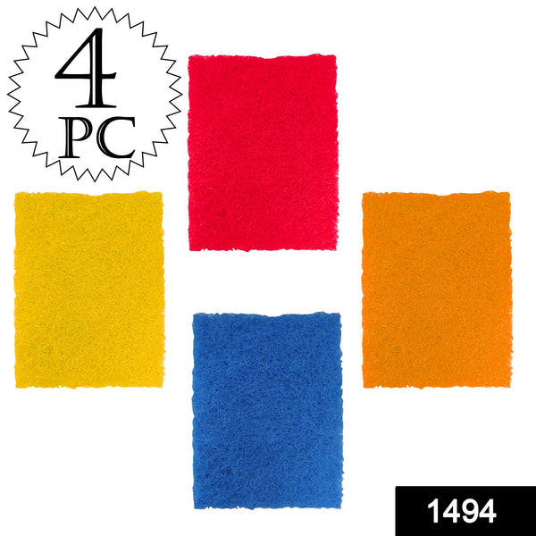 Kitchen Scrubber Pads for Utensils & Tiles Cleaning – Pack of 4