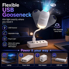 Moon Projection Night Lamp | USB Moon Projector with Flexible Neck & Adjustable Focus