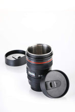 Camera Lens Coffee Mug with Lid – DSLR Style Plastic & Stainless Steel Cup (350ml) Wukusy