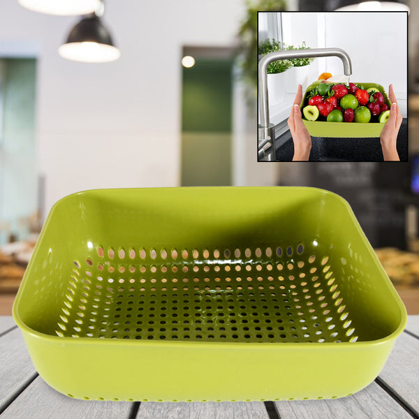 Plastic Kitchen Basket - Multipurpose 20x17 cm Basket for Washing Vegetables and Fruits