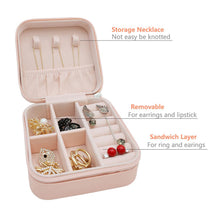 Mini Portable Jewelry Box for Women – PU Leather Organizer for Rings, Earrings & Travel Storage