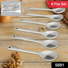 Multipurpose Silicone Spoon Silicone Basting Spoon Non-stick Kitchen Utensils Household Gadgets Heat-resistant Non Stick Spoons Kitchen Cookware Items For Cooking And Baking (6 Pc Set)