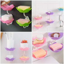 7963 Dabble Layer Flower Self Draining Soap Dish Holder Bathroom Shower Soap Holder Dish Storage Plate Tray For Bathroom Kitchen Bathtub