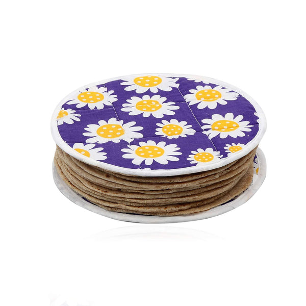 Round Hygienic Roti/Chapati Print Design Cover – Keeps Your Bread Fresh