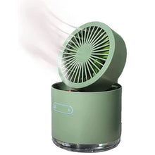 Mini Desktop Cooling Fan – Rotating Spray Humidifier with Water Tank (Battery Not Included)