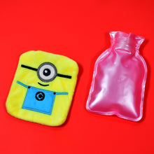 6506 Minions Small Hot Water Bag With Cover For Pain Relief Neck Shoulder Pain And Hand Feet Warmer Menstrual Cramps.